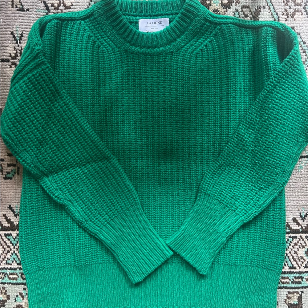 La Ligne Toujours Wool Cashmere Green Sweater